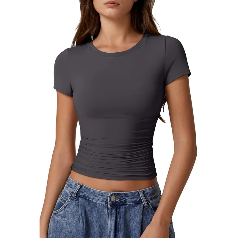 Short Sleeve Fitted Tees Basic Editions Clothing Women's Clothing
